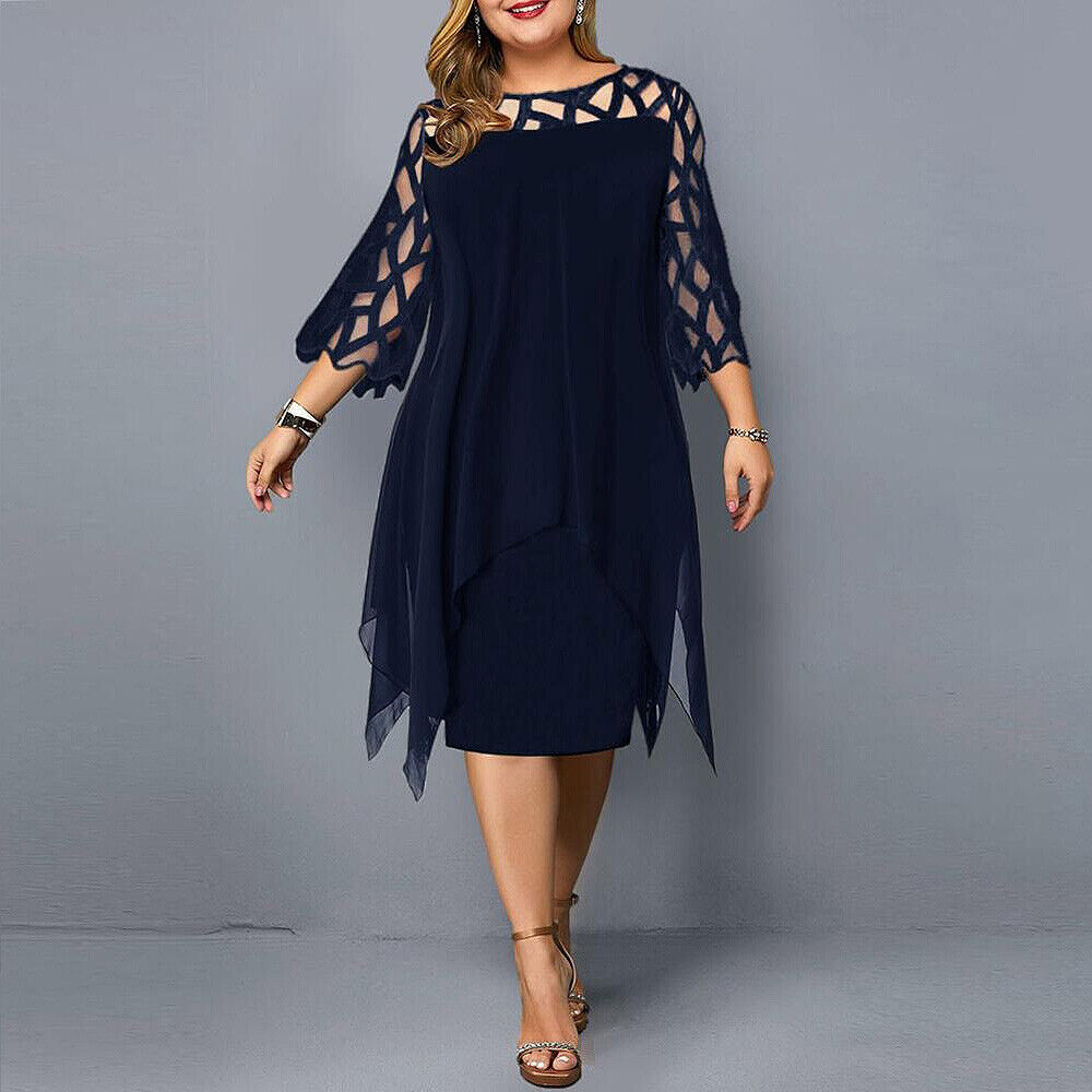 Anna-Berg | Sculpted Airy And Elegant Plus Size Dress Made to Turn Heads