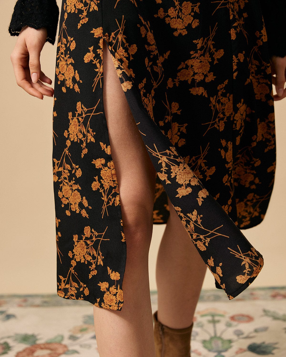 Anna-Berg | Floral High Waisted A-line Skirt
