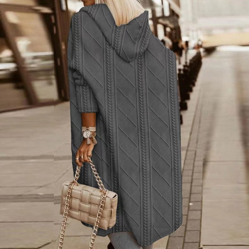 Anna-Berg | Extended Length Hooded Cardigan