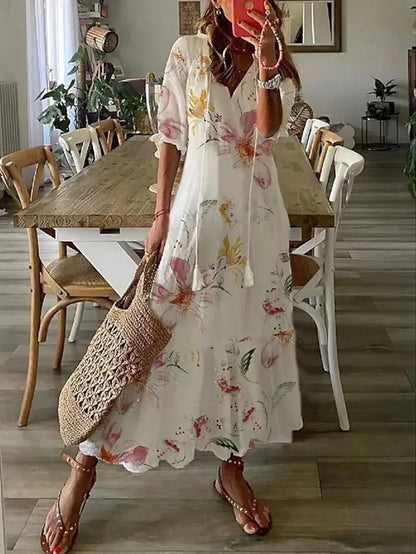 Anna-Berg | Flowing Bohemian Maxi Dress with a Timeless Finish