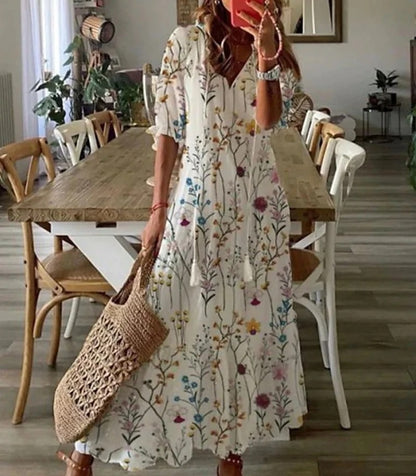 Anna-Berg | Flowing Bohemian Maxi Dress with a Timeless Finish