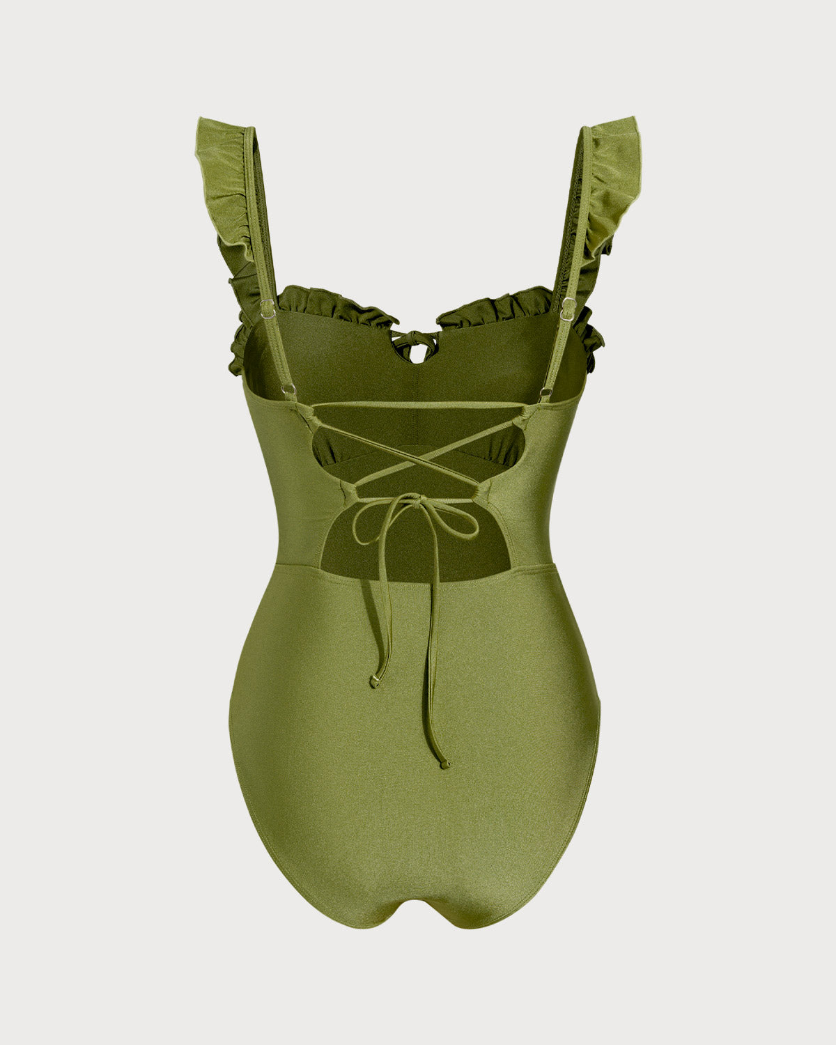 Anna-Berg | Green Ruched One Piece Swimwear for Women
