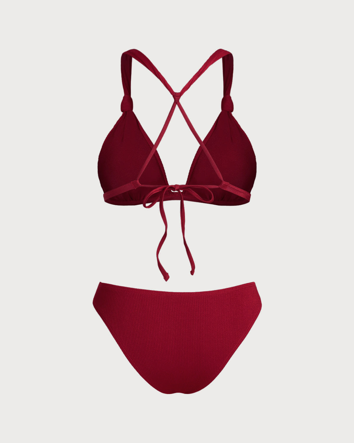 Anna-Berg | Ruched Bikini Set for Women in Red