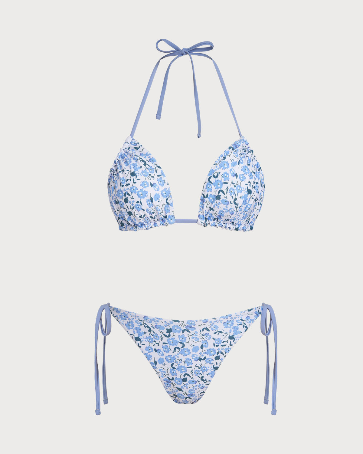 Anna-Berg | Floral Triangle Bikini Set for Women in Blue