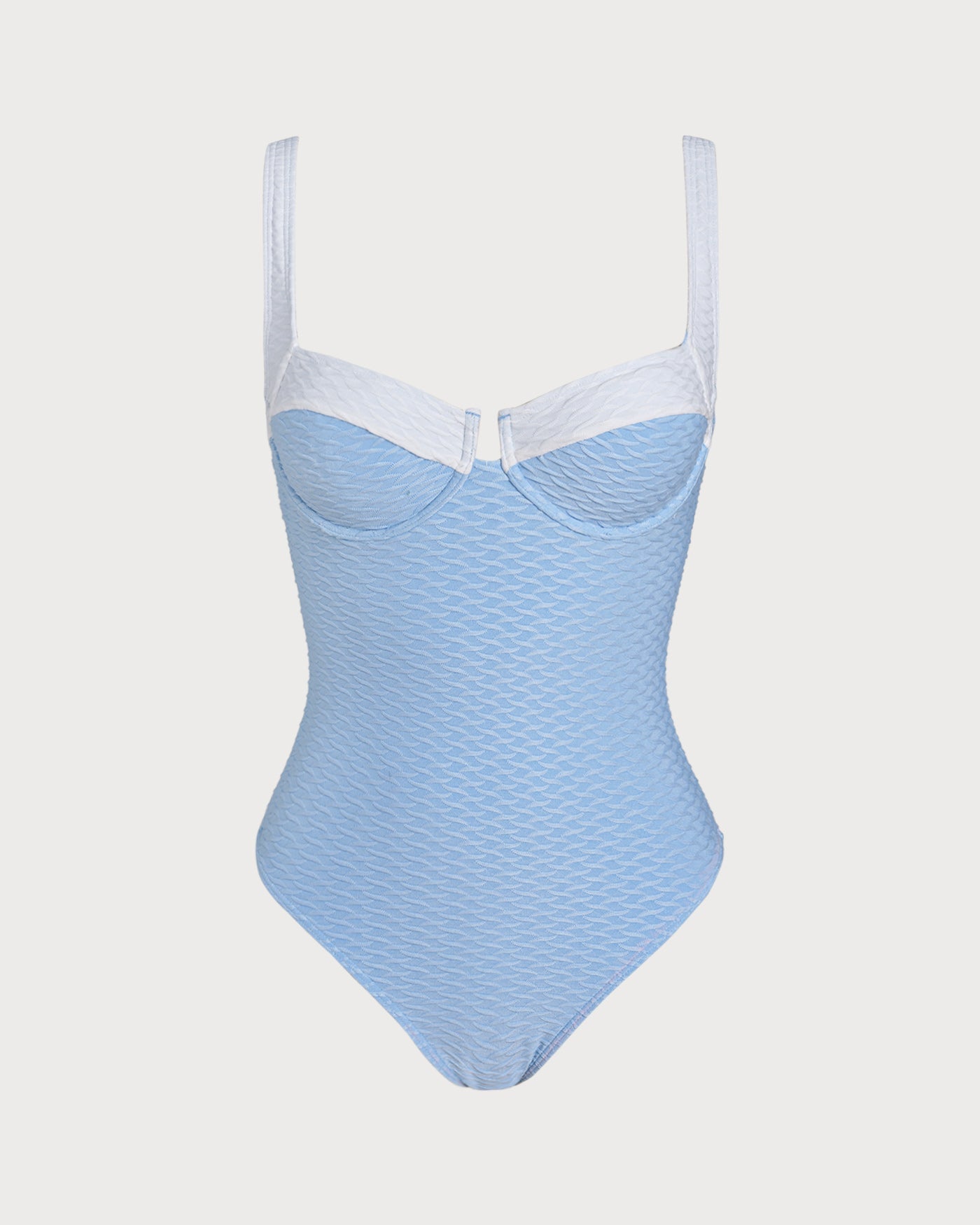 Anna-Berg | Textured Underwire One Piece Swimsuit, Women's, Blue