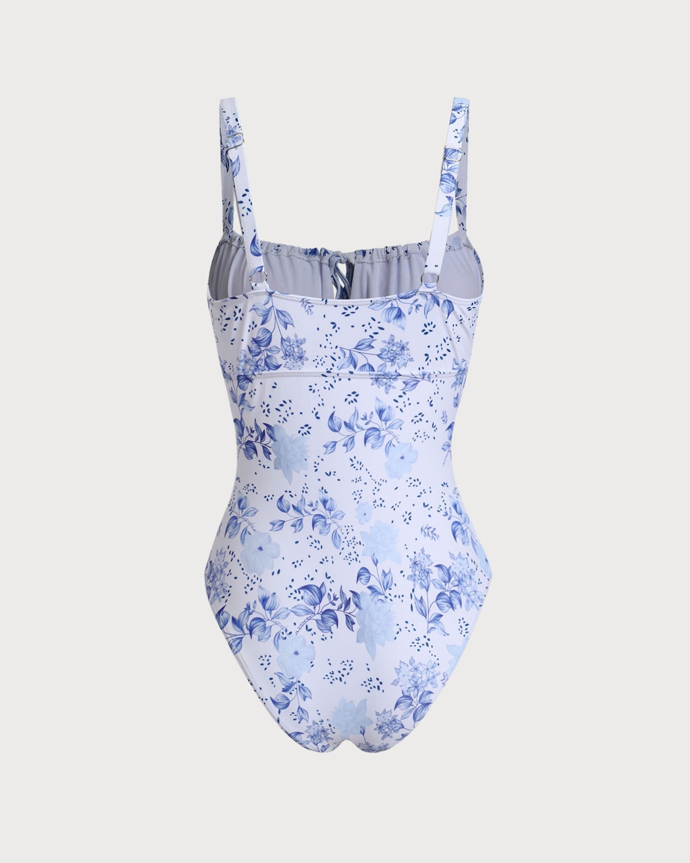 Anna-Berg | White Floral Ruched One Piece Swimsuit