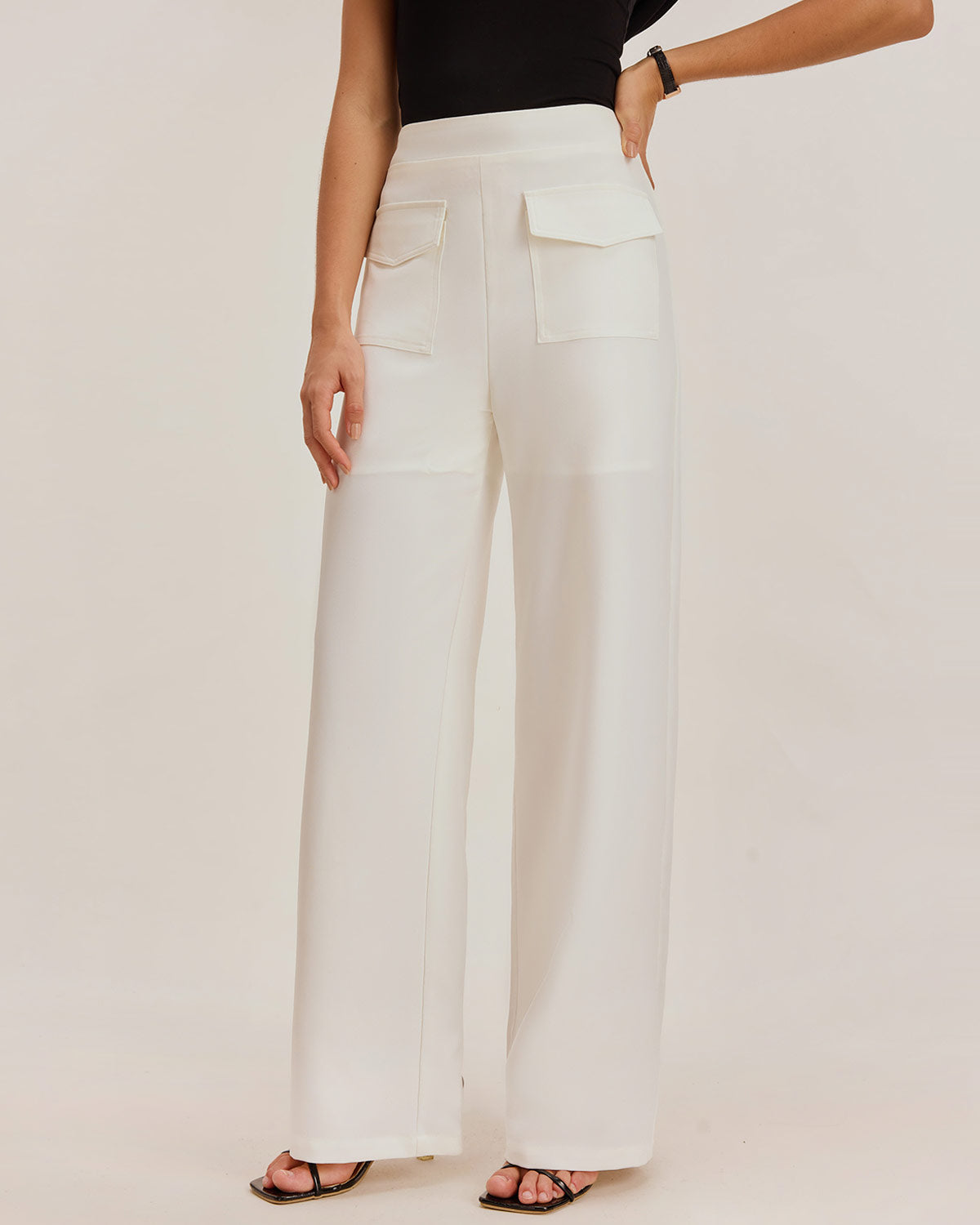 Anna-Berg | White Straight Fit Pants