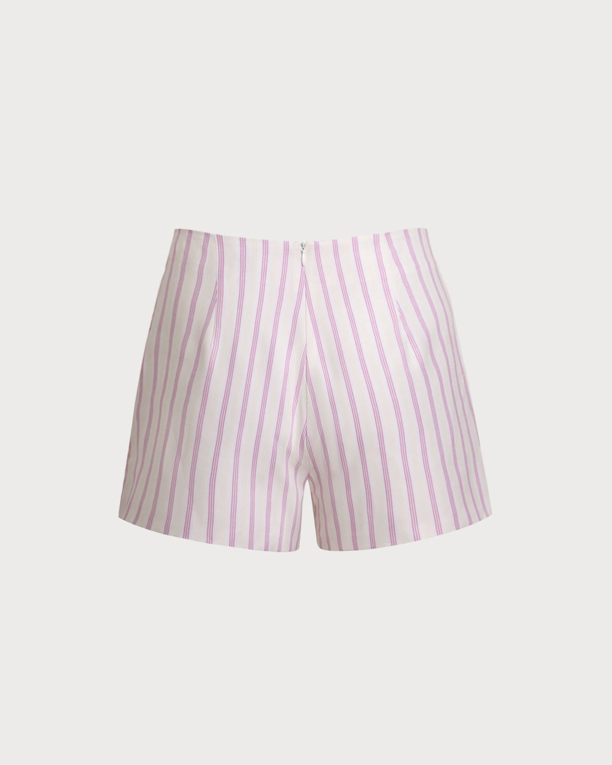 Anna-Berg | Striped Pocket Shorts for Women, Cotton, Relaxed Fit, Pink