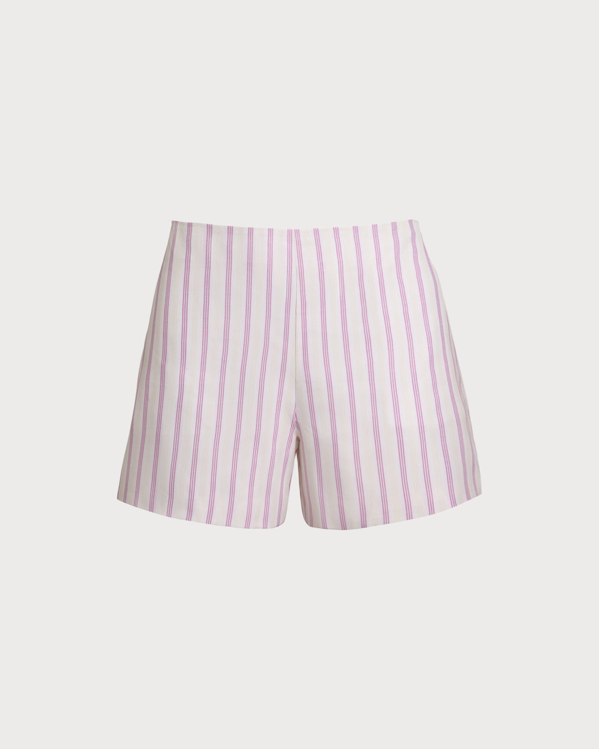 Anna-Berg | Striped Pocket Shorts for Women, Cotton, Relaxed Fit, Pink