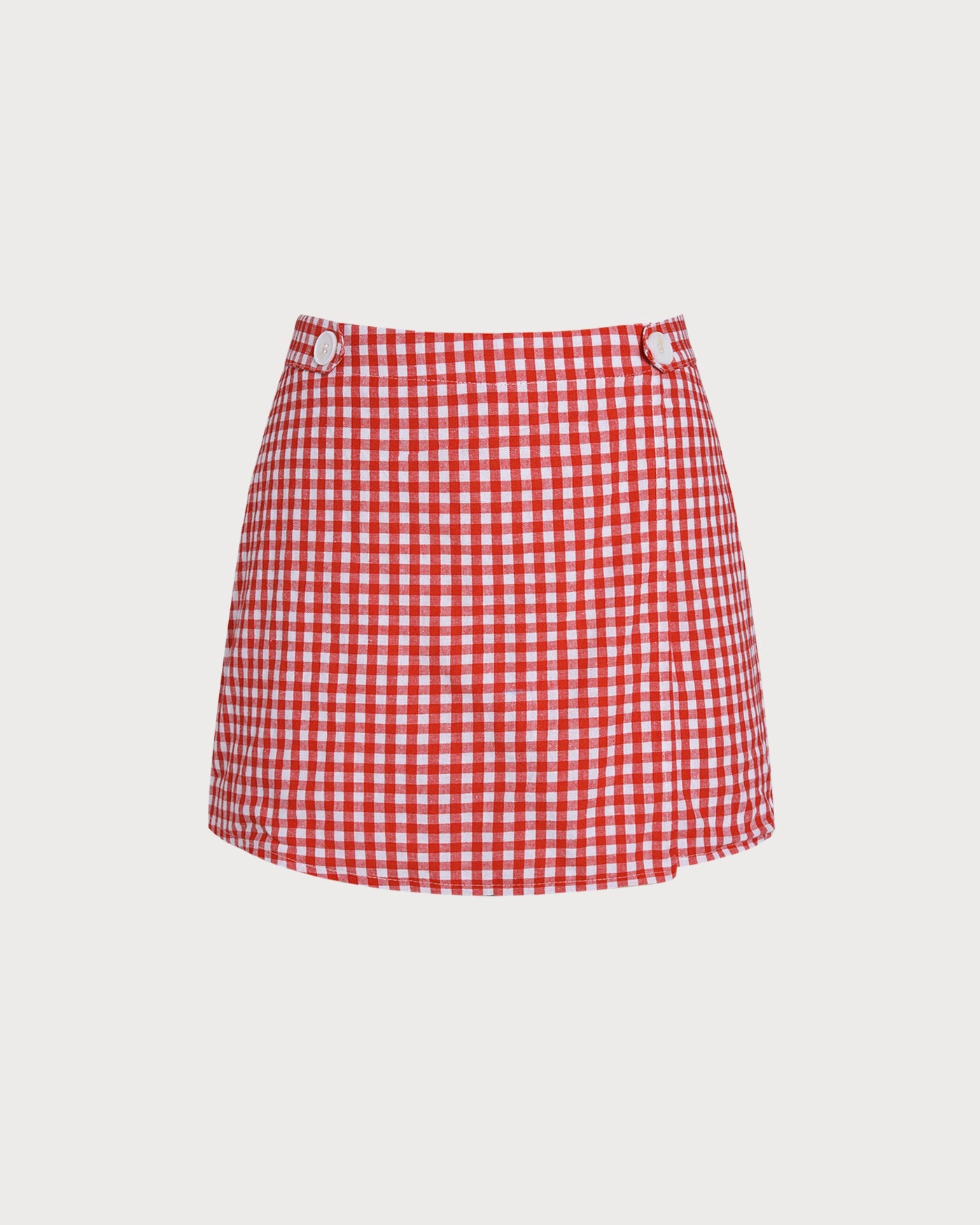 Anna-Berg | Plaid Skort for Women, Red, Casual Fit