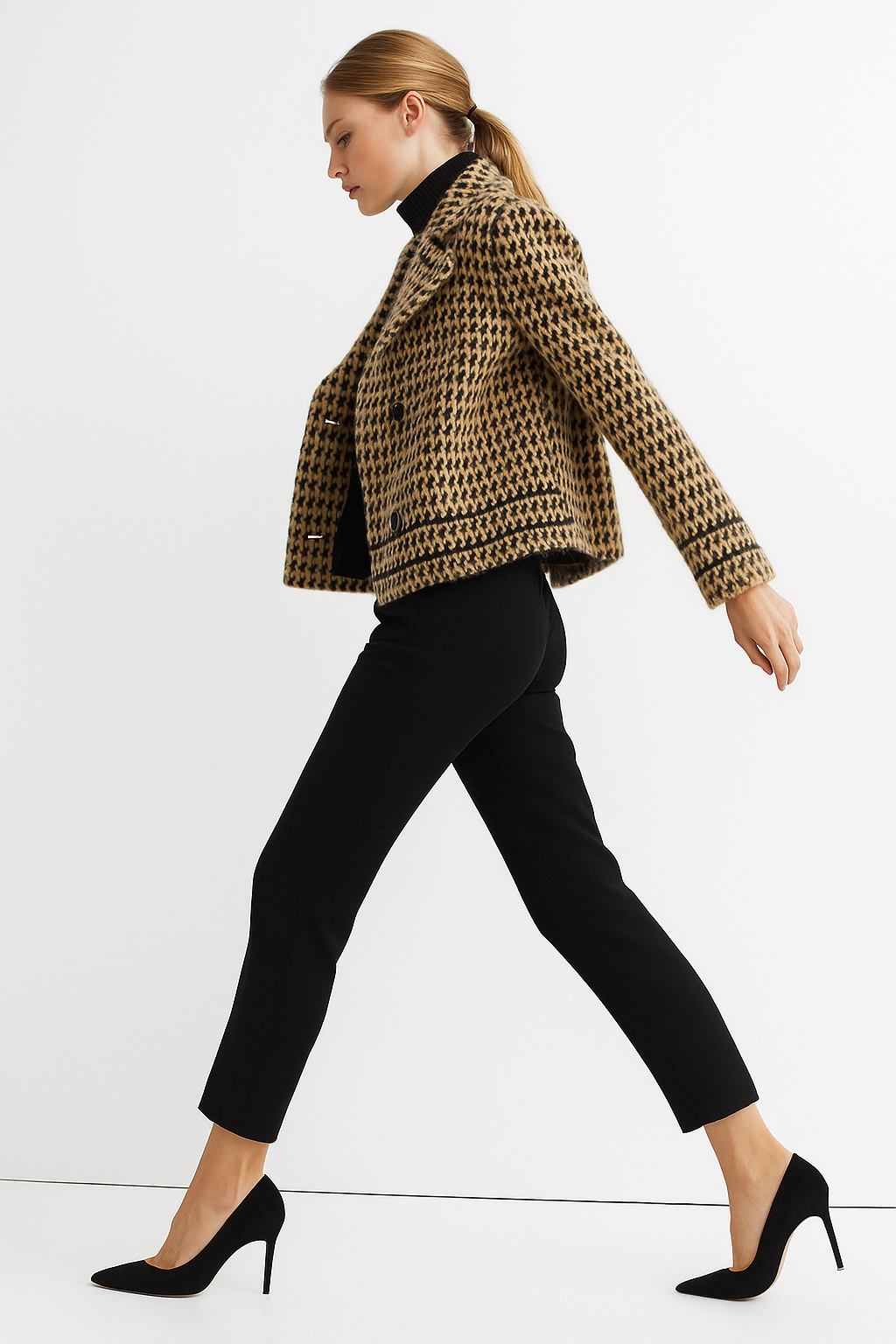 Anna-Berg | Houndstooth Knit Jacket
