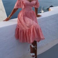 Anna-Berg | Pink Off-Shoulder Dress