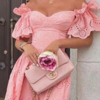 Anna-Berg | Pink Off-Shoulder Dress