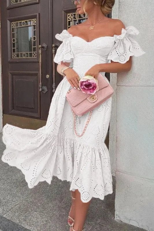 Anna-Berg | Pink Off-Shoulder Dress
