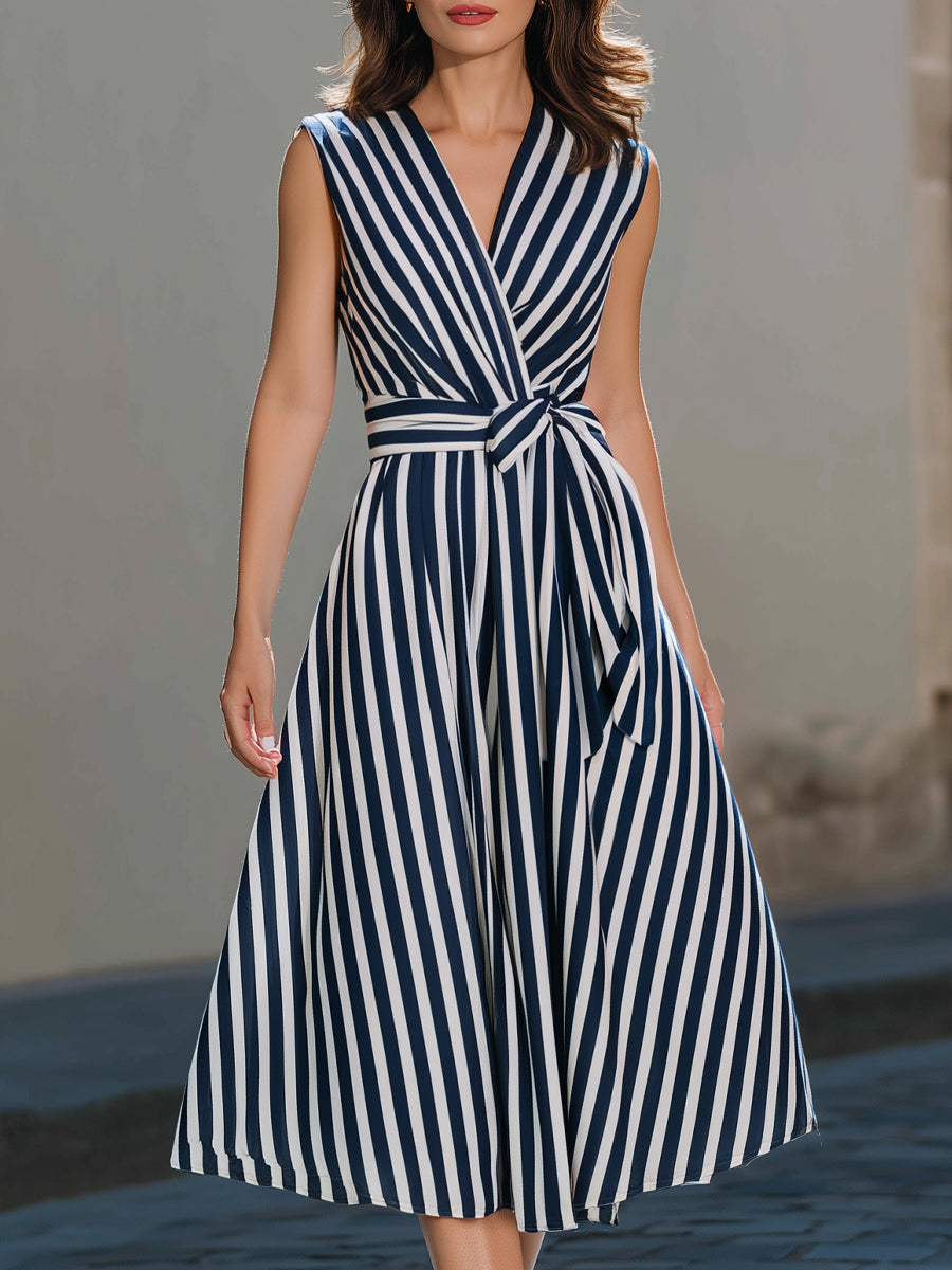 Anna-Berg | Sleeveless Wrap-Style Dress