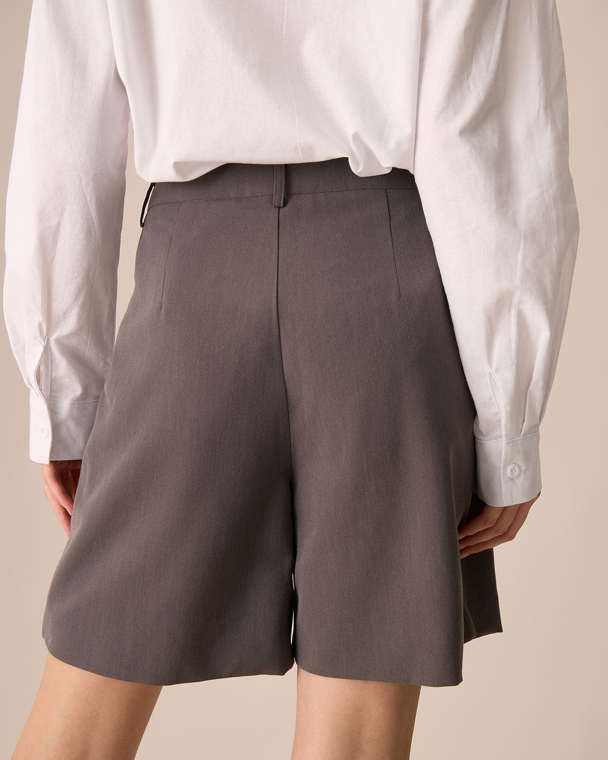 Anna-Berg | Women's Wide-leg Shorts, Coffee, Cotton