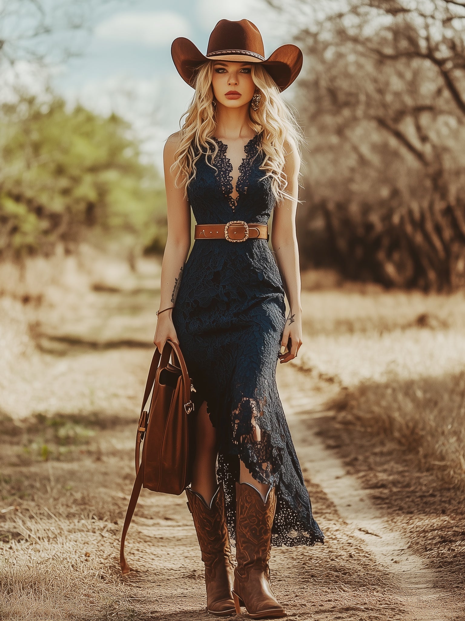 Anna-Berg | Blue Lace Sleeveless Casual Dress