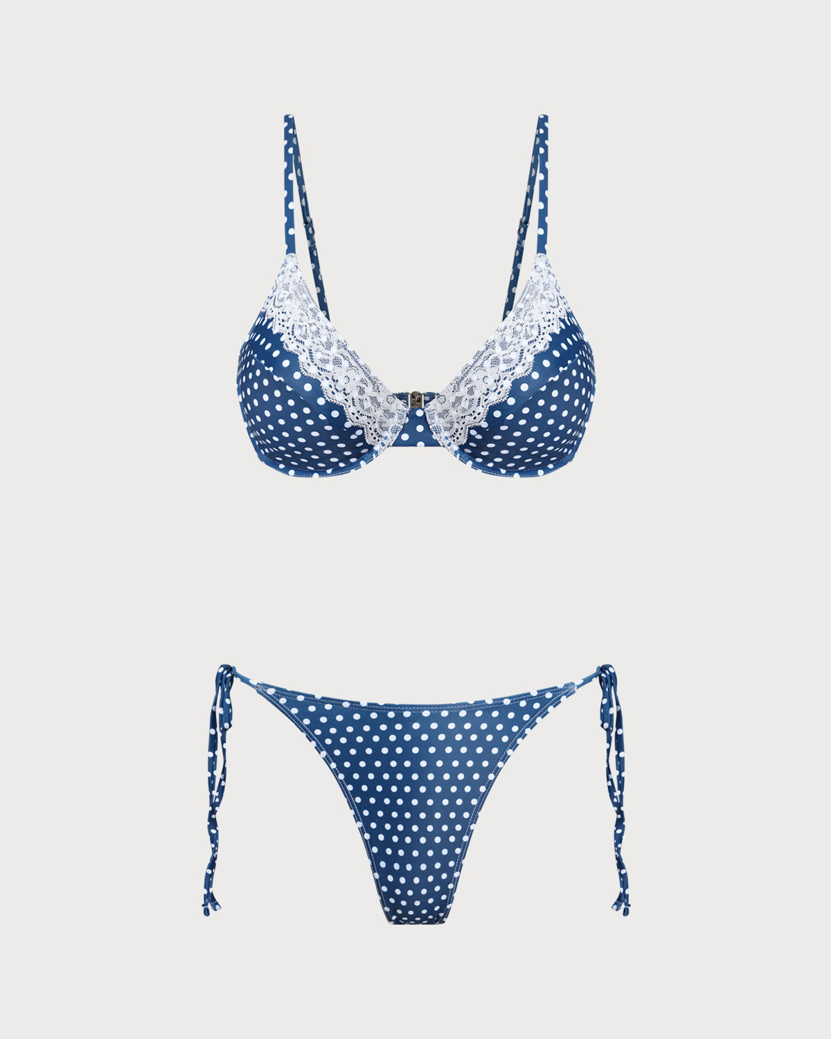 Anna-Berg | Underwire Bikini Set for Women, Polka Dot, Blue