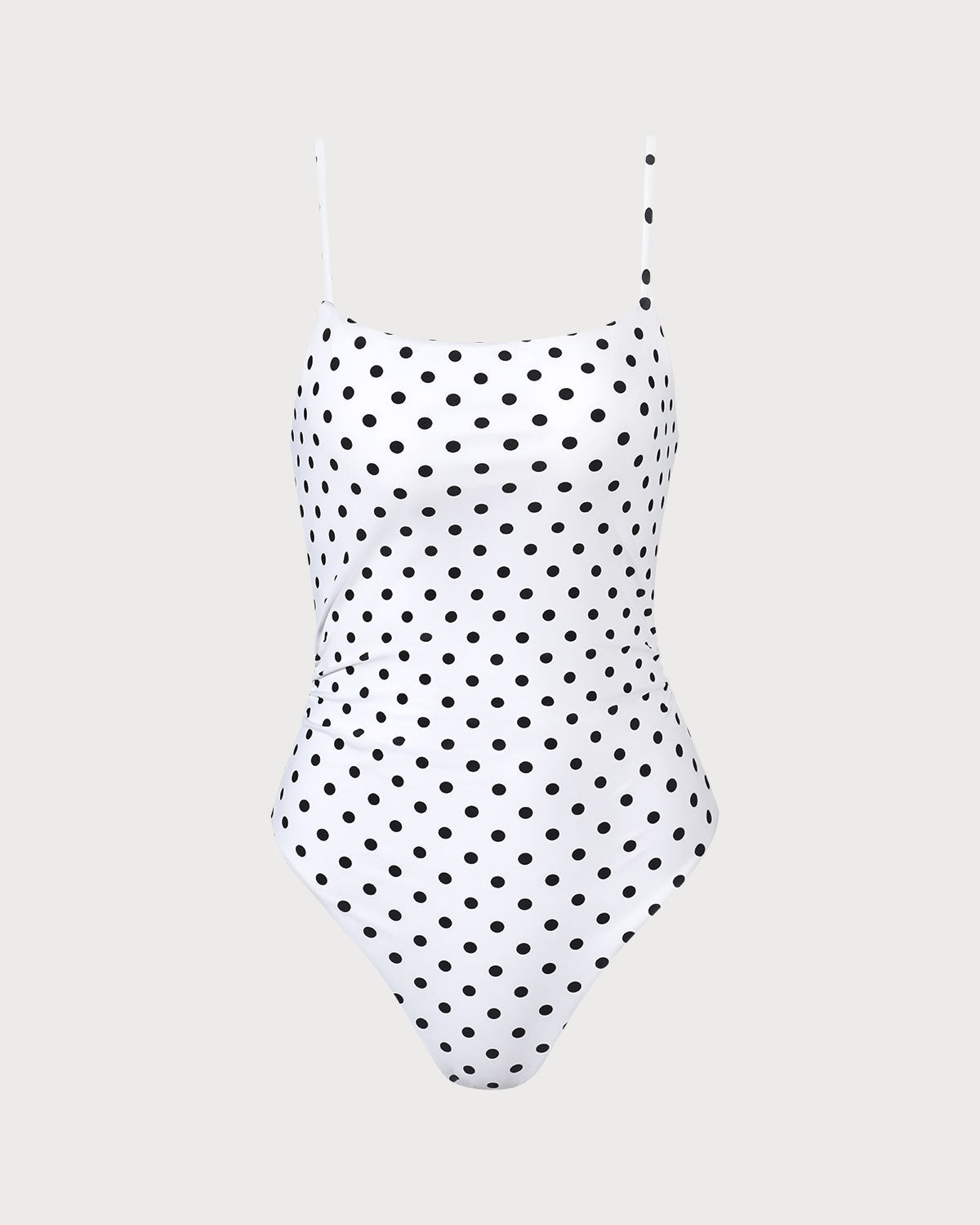 Anna-Berg | Backless One Piece Swimwear for Women, White Polka Dot