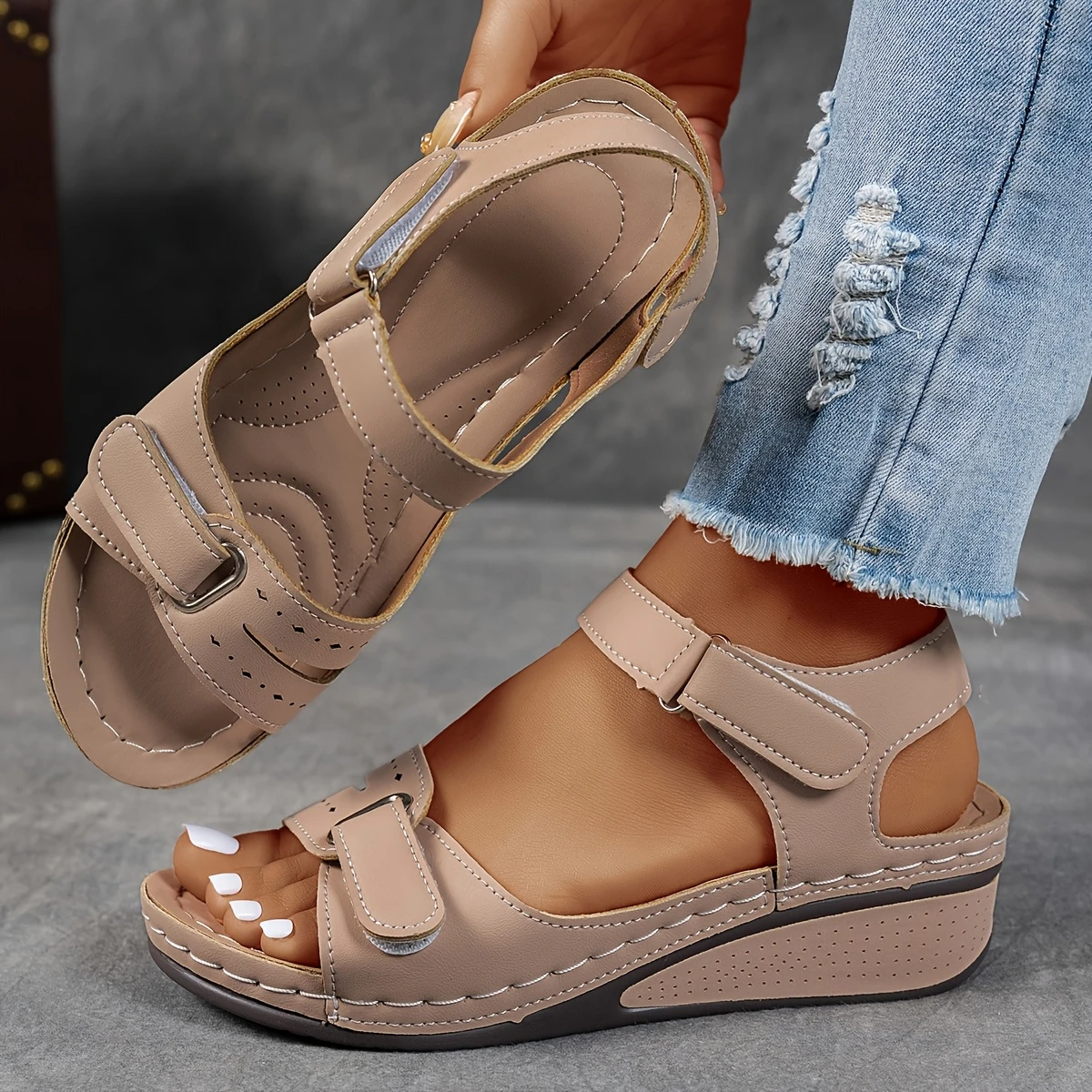 Anna-Berg | Timeless Platform Cushioned Wedge Sandals Made to Turn Heads