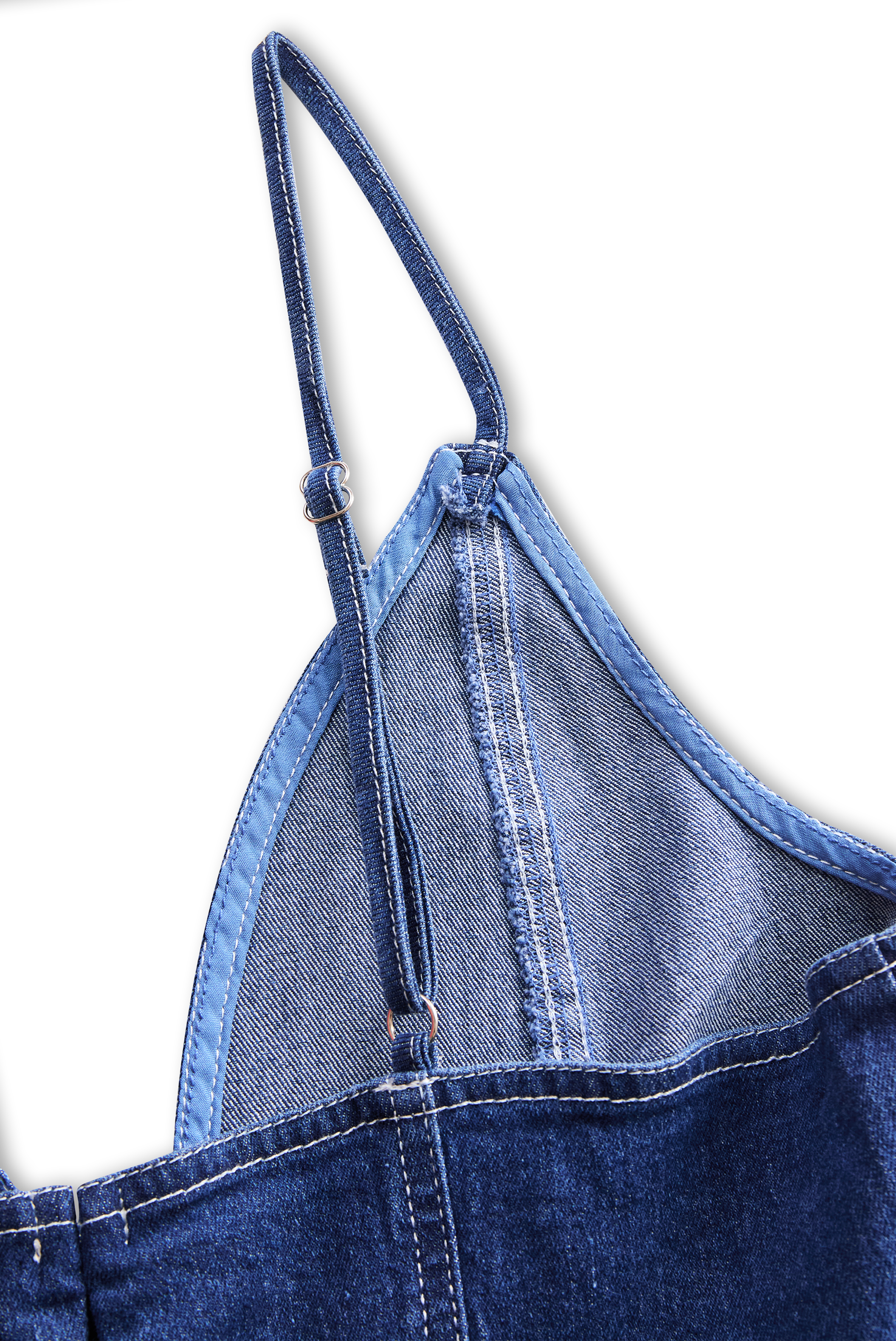 Anna-Berg | Dark Indigo Sleeveless Denim Midi Dress