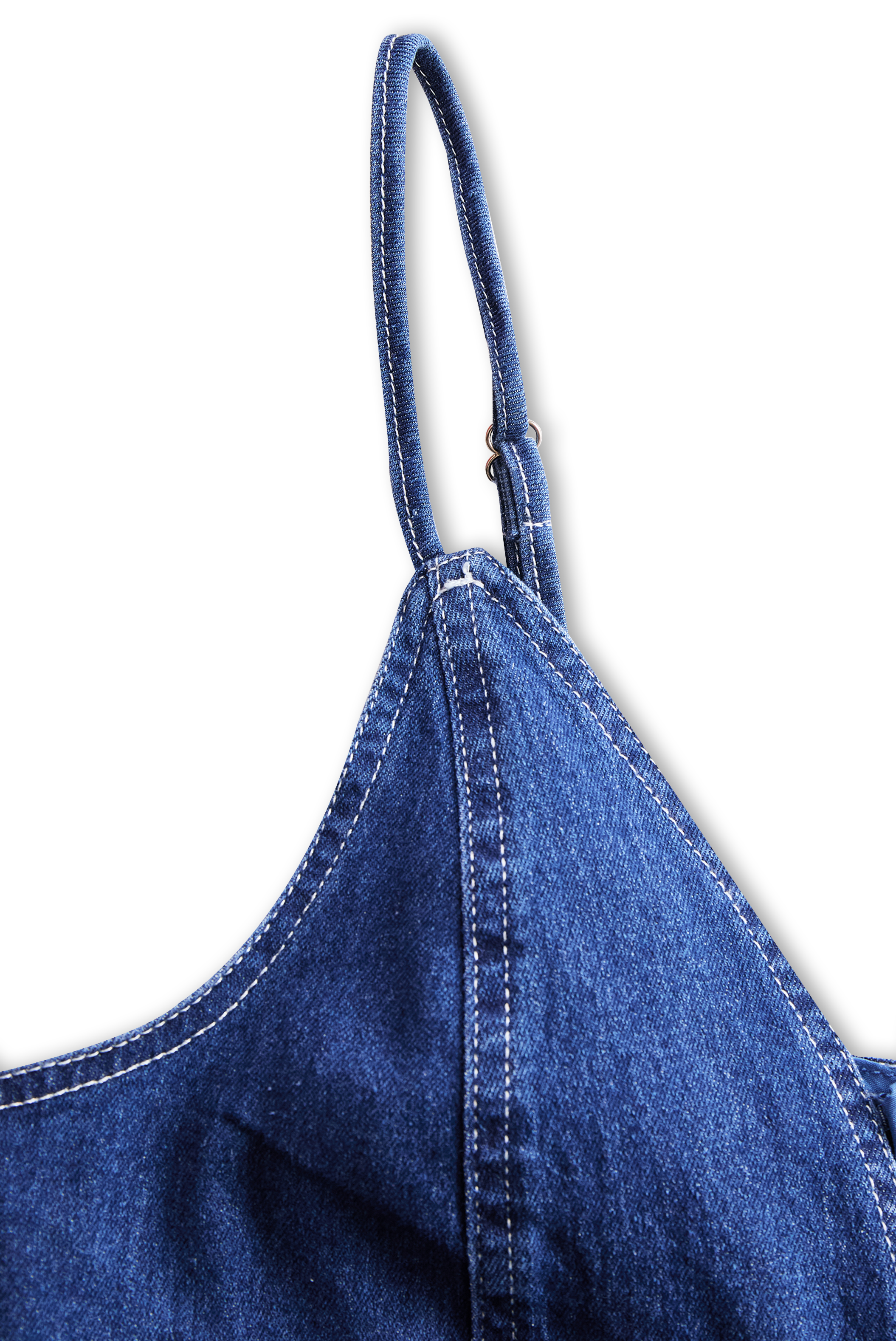 Anna-Berg | Dark Indigo Sleeveless Denim Midi Dress