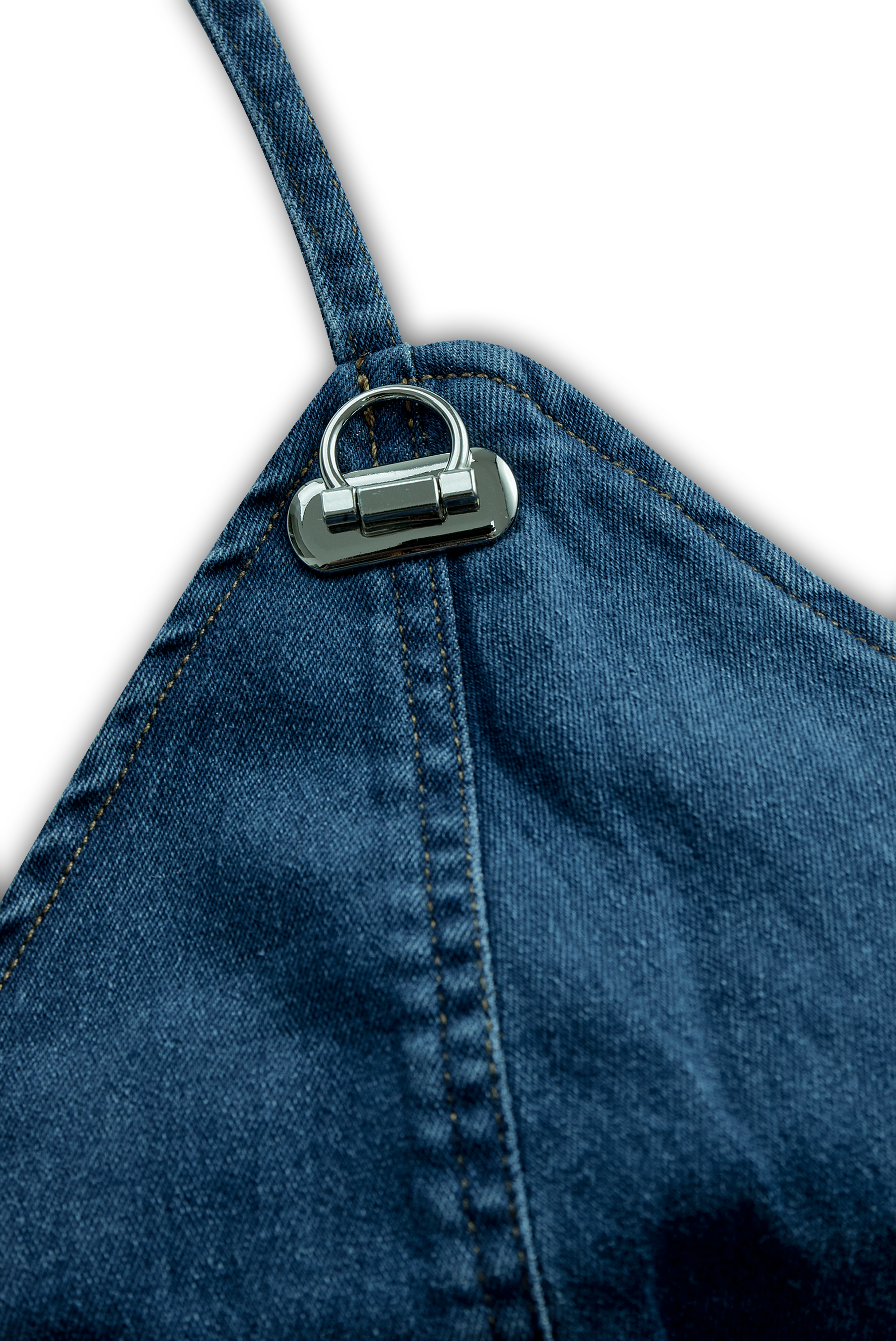 Anna-Berg | Vibrant Blue Halter Denim Mini Dress