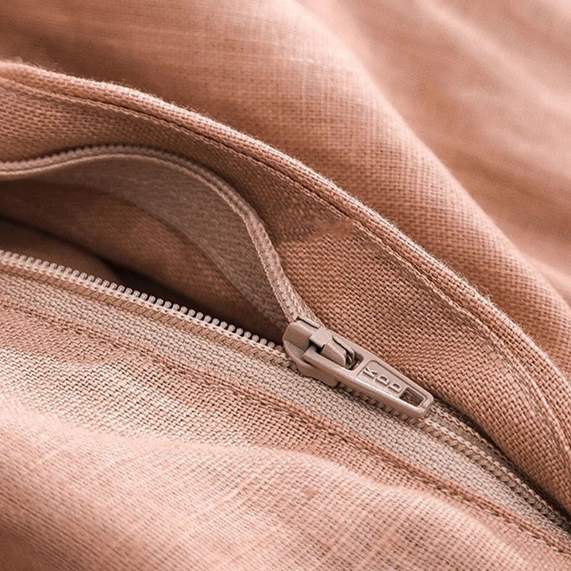 Anna-Berg | Natural High-Waist Wide-Leg Linen Trousers