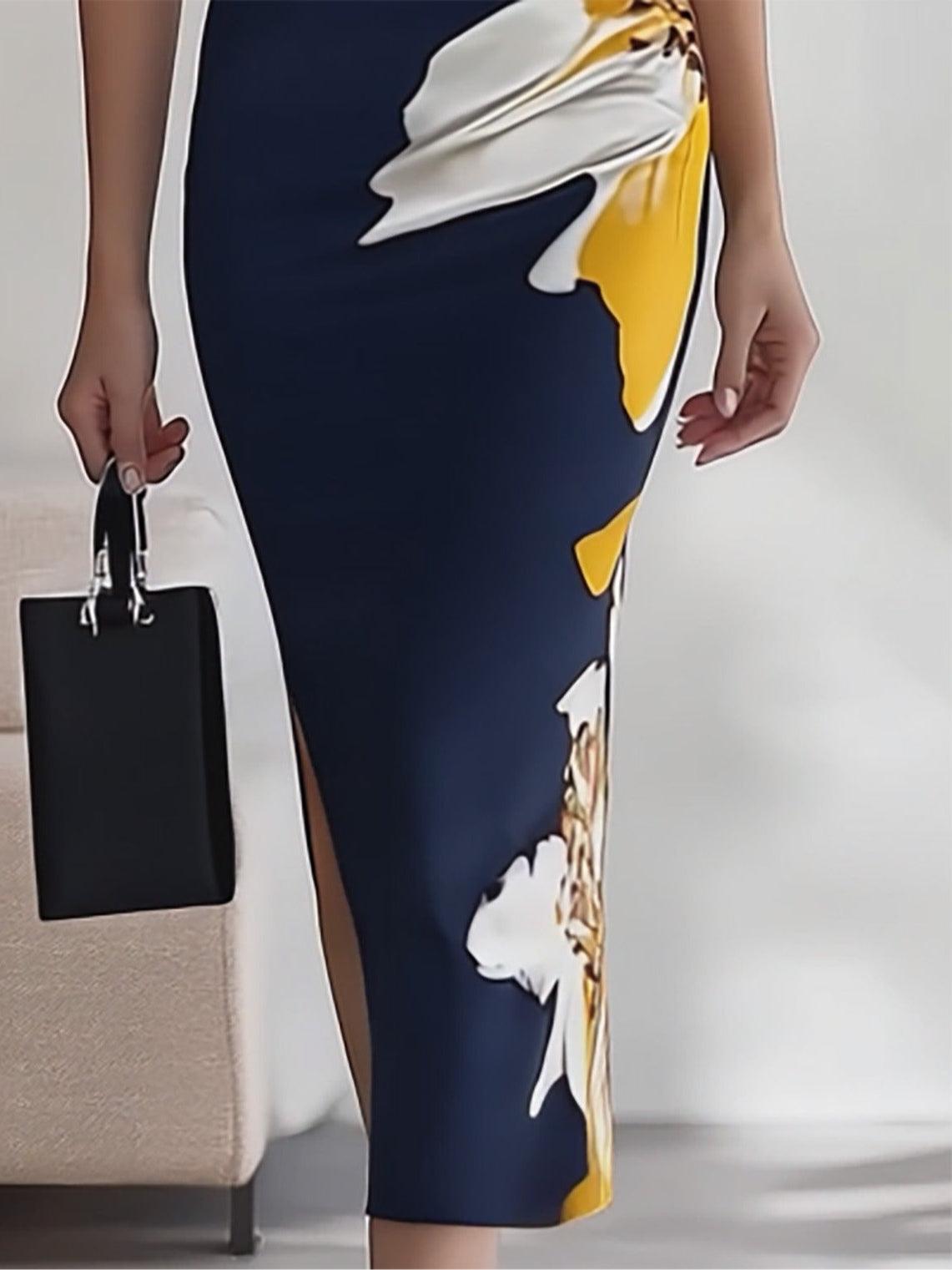Anna-Berg | Sculpted Glam Elegant Workplace Festival Midi Dress