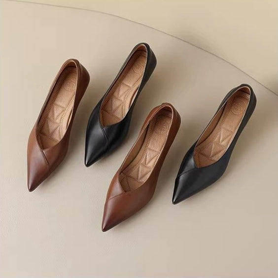 Anna-Berg | Elegant Pointed Toe Leather Heels