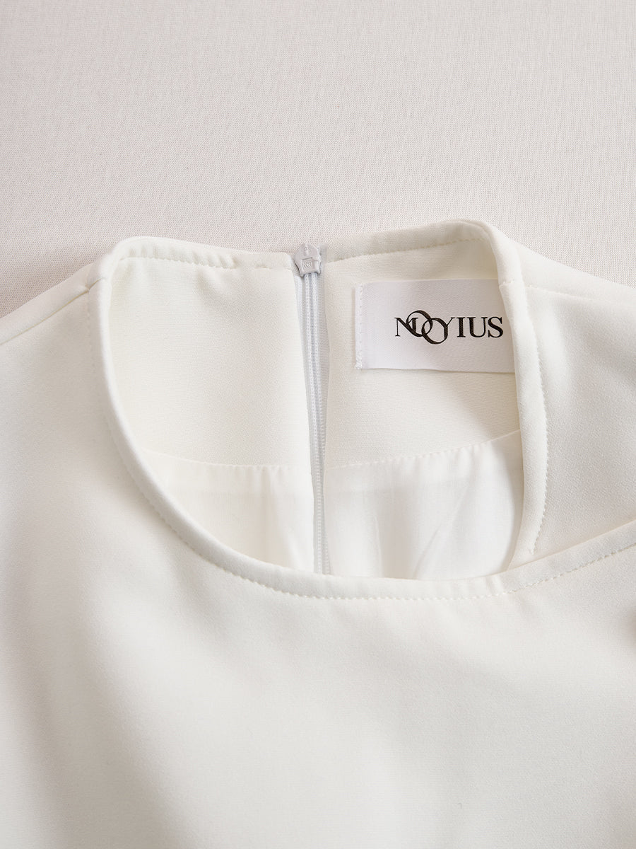 Anna-Berg | Elegant Asymmetrical Buttoned Dress