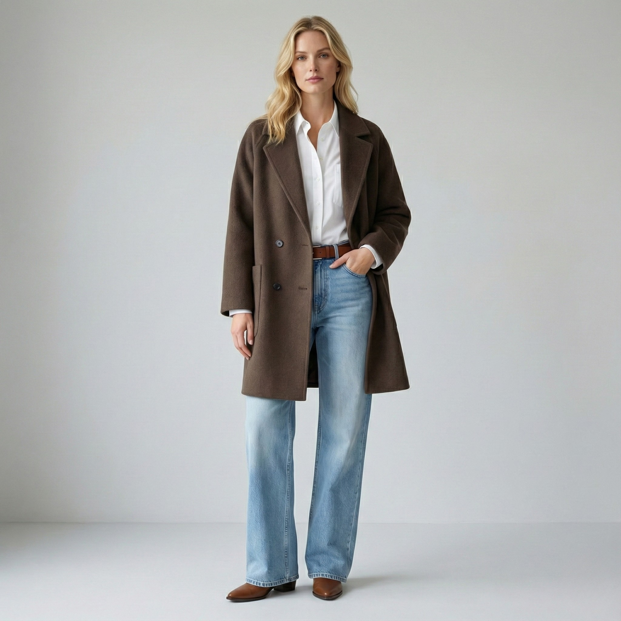 Anna-Berg | Wool Herringbone Coat
