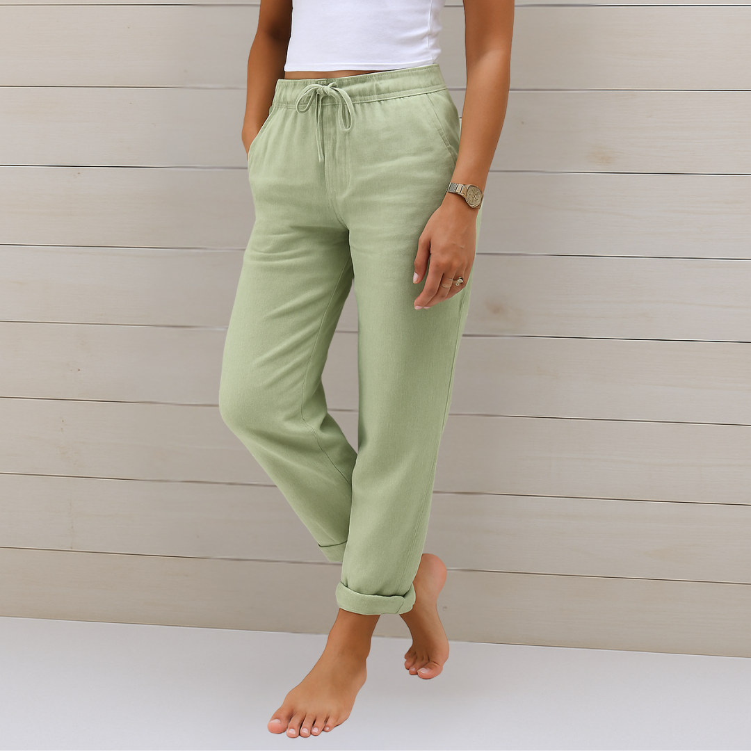 Anna-Berg | Timeless Premium Breathable Pants With Elastic Waist