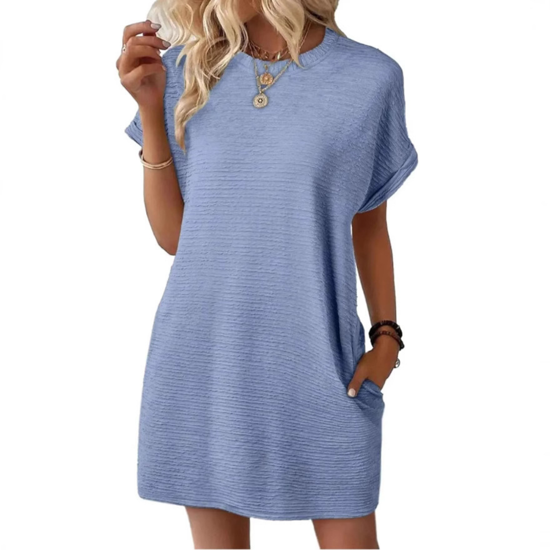 Anna-Berg | Elegant Casual Round Neck Summer Dress