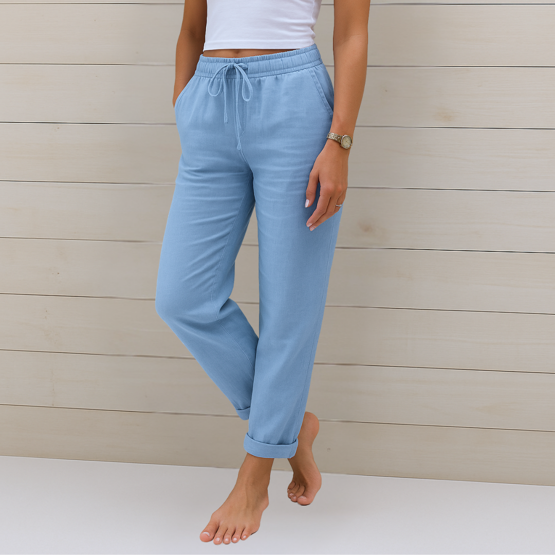 Anna-Berg | Timeless Premium Breathable Pants With Elastic Waist