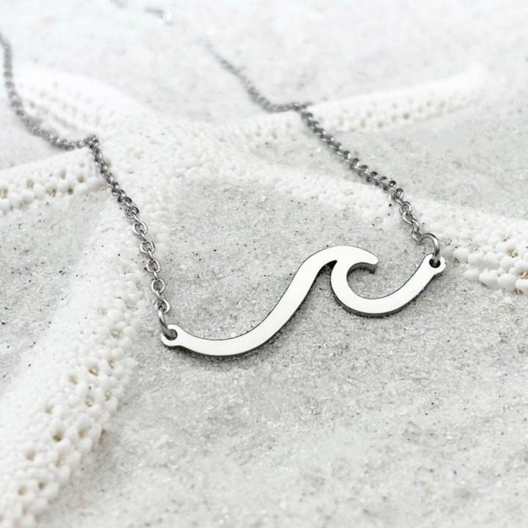 Silver Ocean Wave Necklace