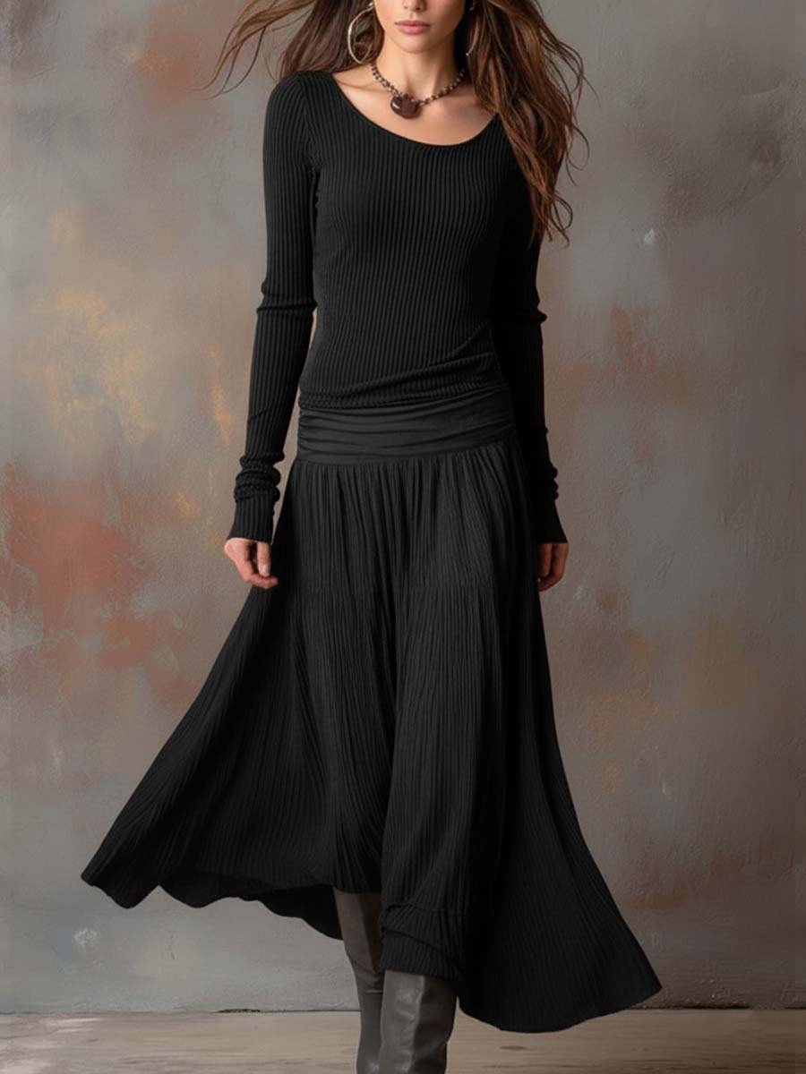 Anna-Berg | Charcoal Knit Dress