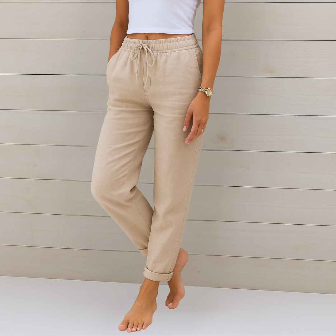 Anna-Berg | Timeless Premium Breathable Pants With Elastic Waist