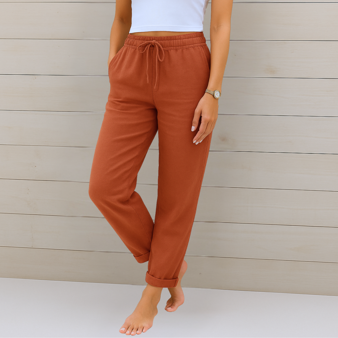 Anna-Berg | Timeless Premium Breathable Pants With Elastic Waist