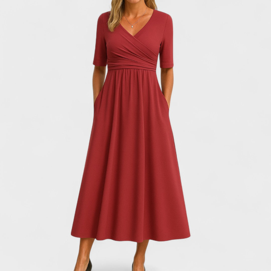 Anna-Berg | Elegant Midi Dress for Effortless Elegance