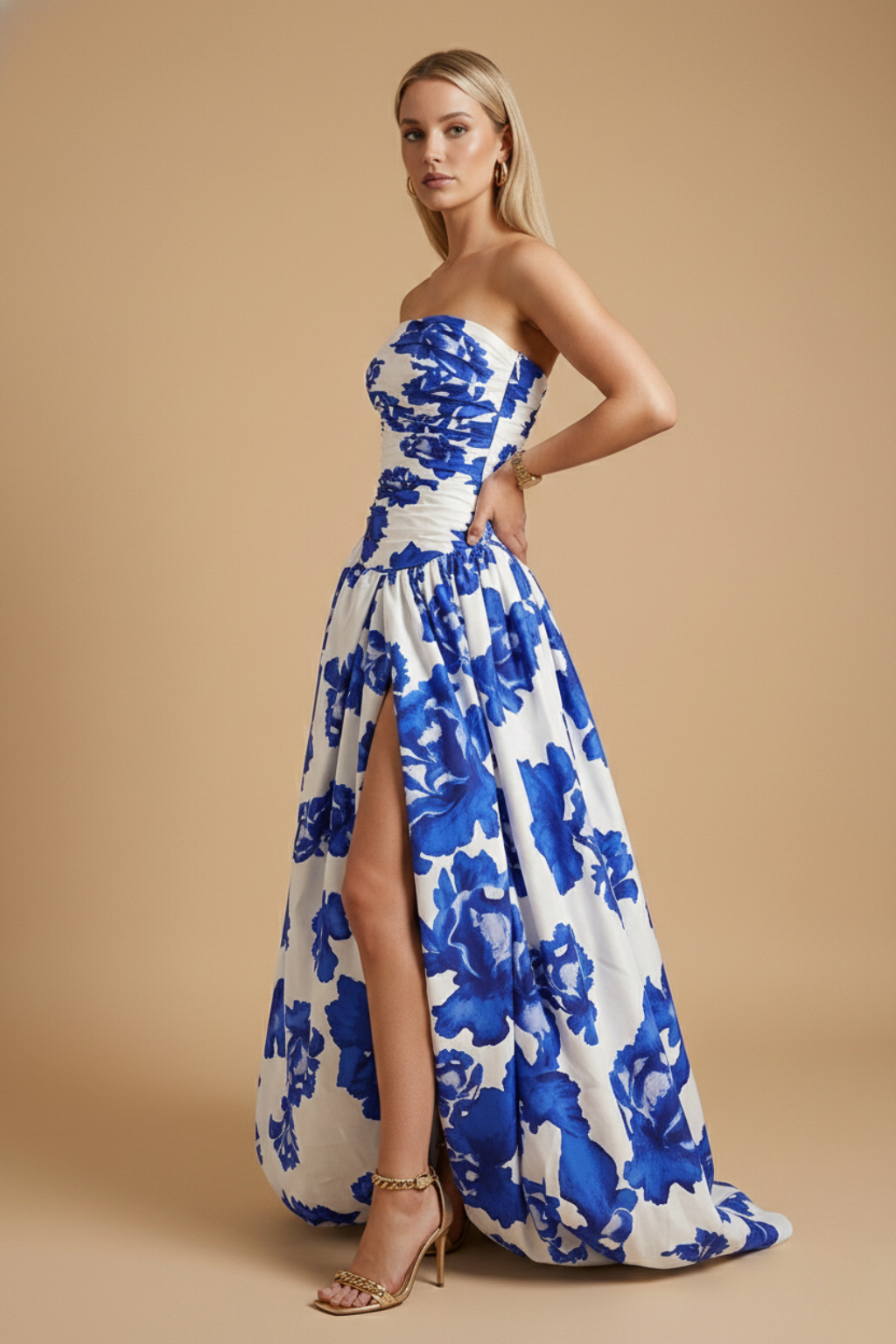 Anna-Berg | Strapless Floral Dress