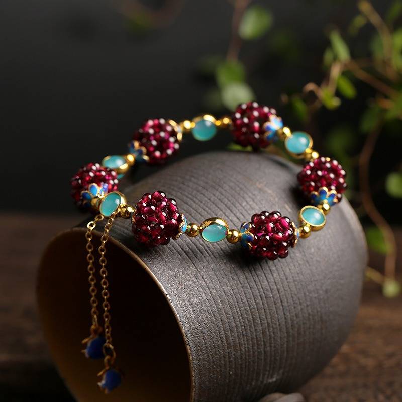 Natural Stone Bear Bracelet