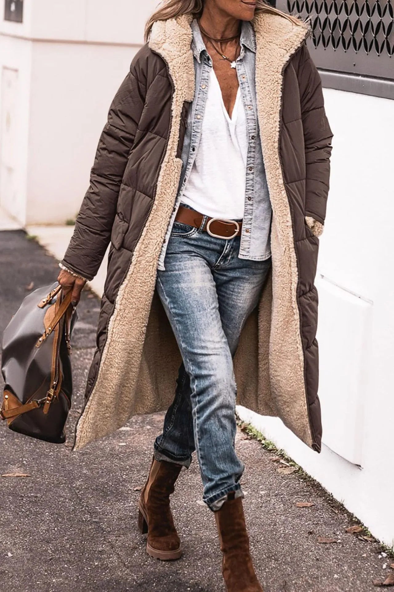 Anna-Berg | Reversible Sherpa Coat