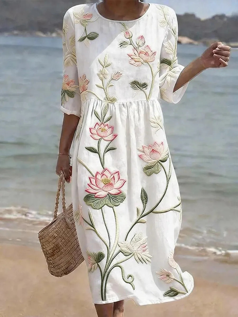 Anna-Berg | Sculpted Kayla - Elegant Floral Dress for Every Occasion