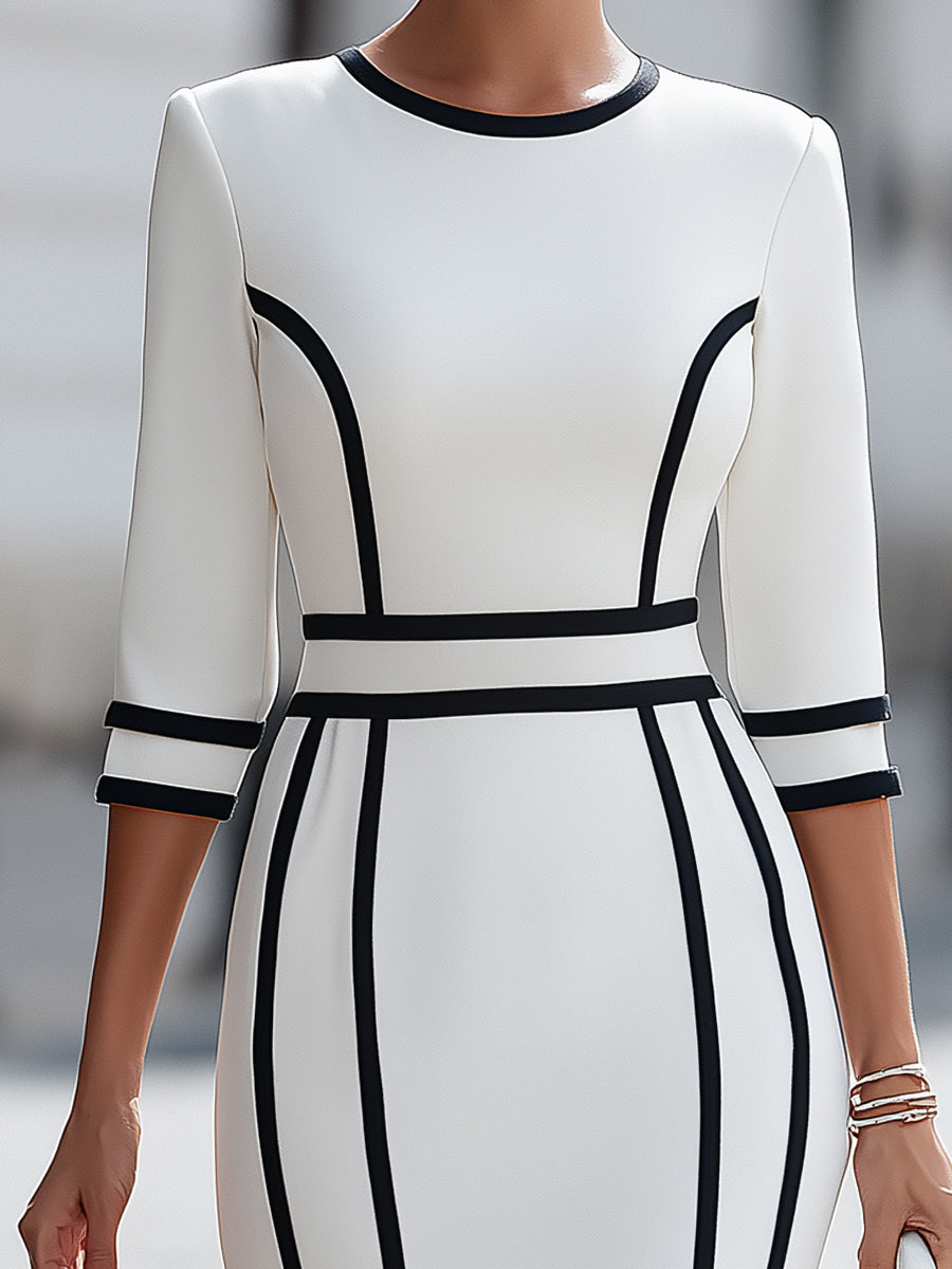 Anna-Berg | Elegant Piping Bodycon Dress