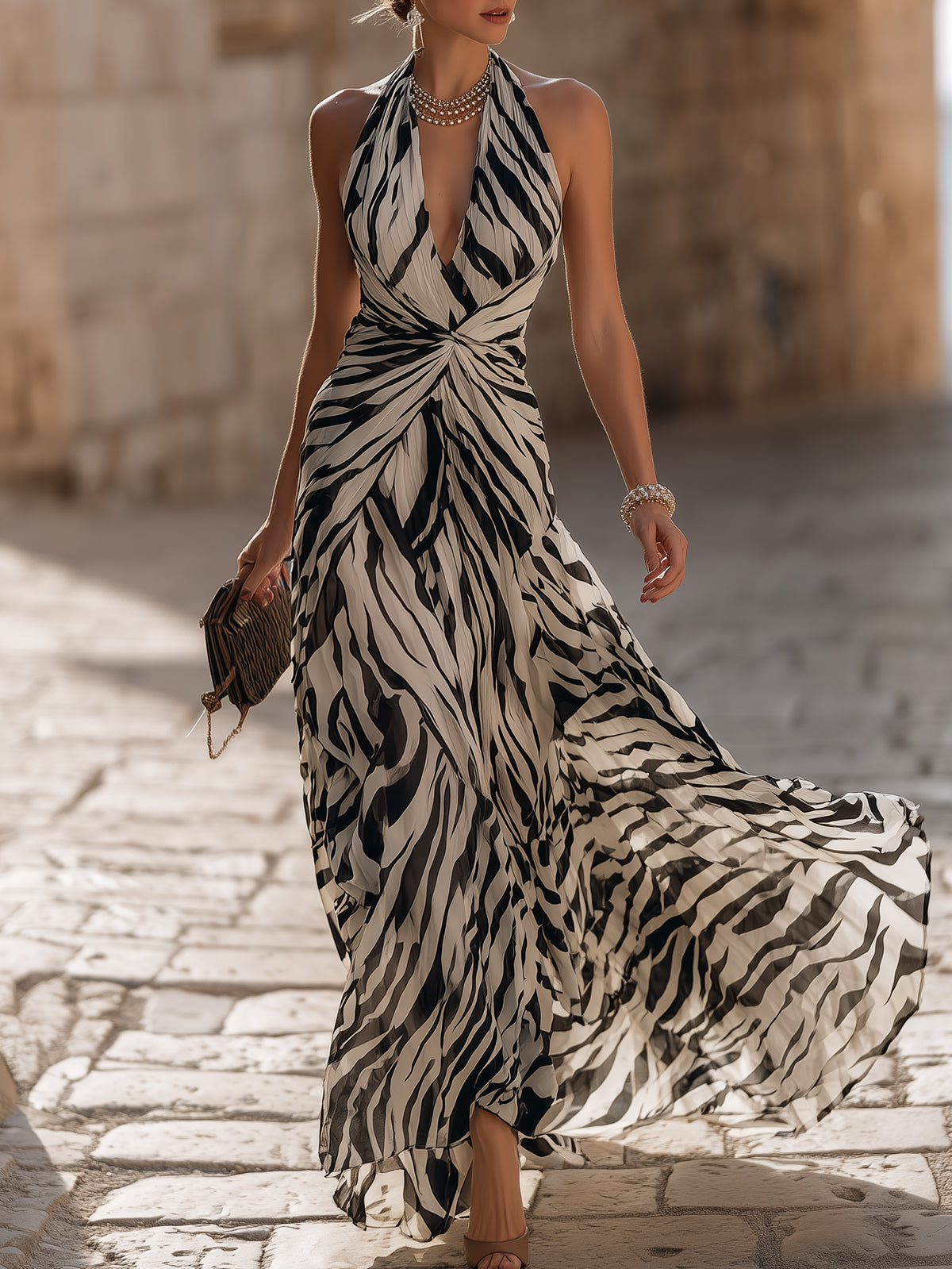 Anna-Berg | White Chiffon Dress