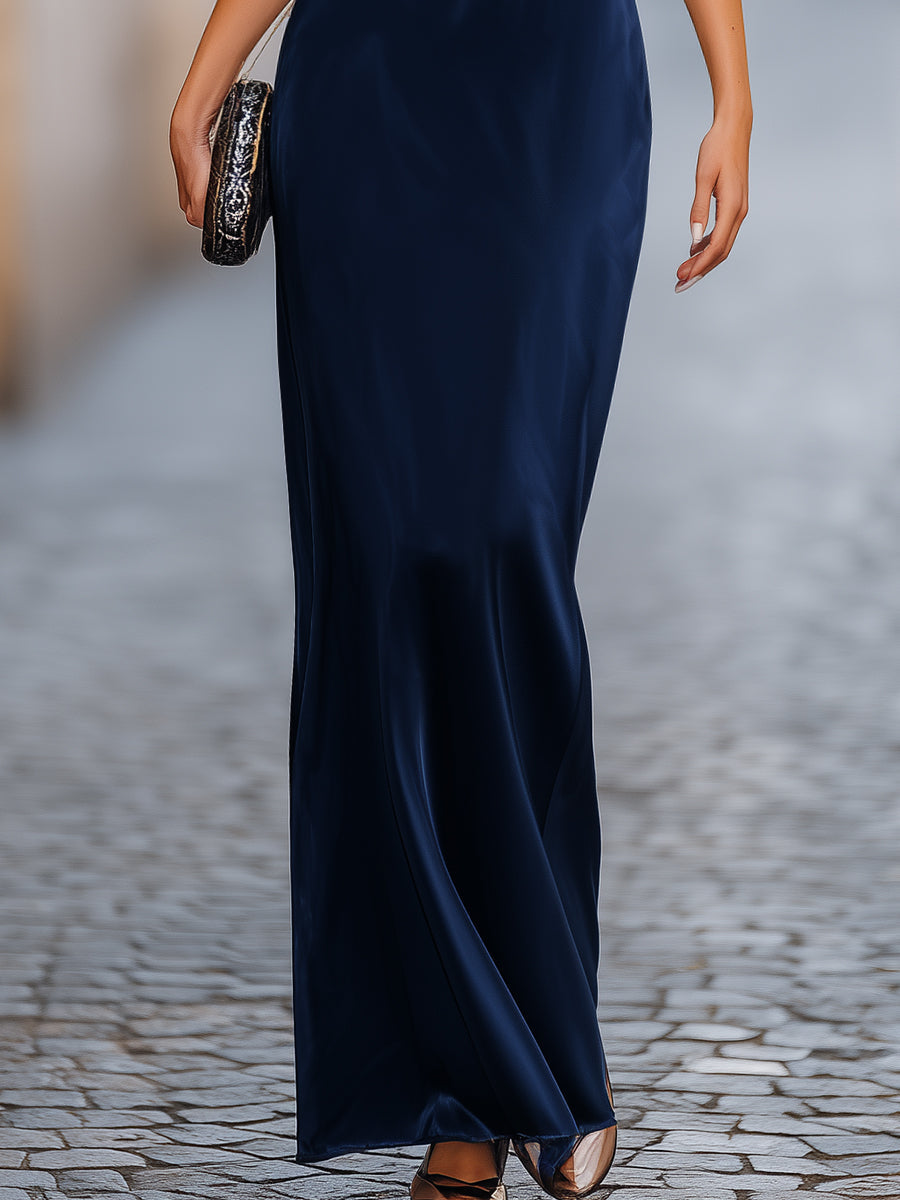 Anna-Berg | Relaxed Batwing Sleeve Fluid Column Dress