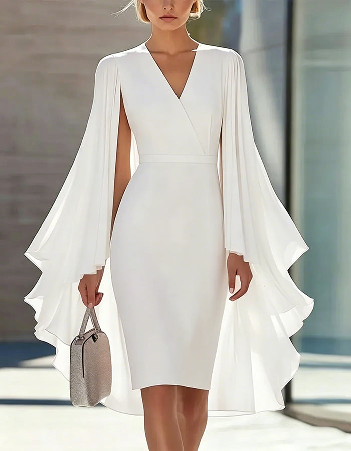 Anna-Berg | Pink Cape Style Dress