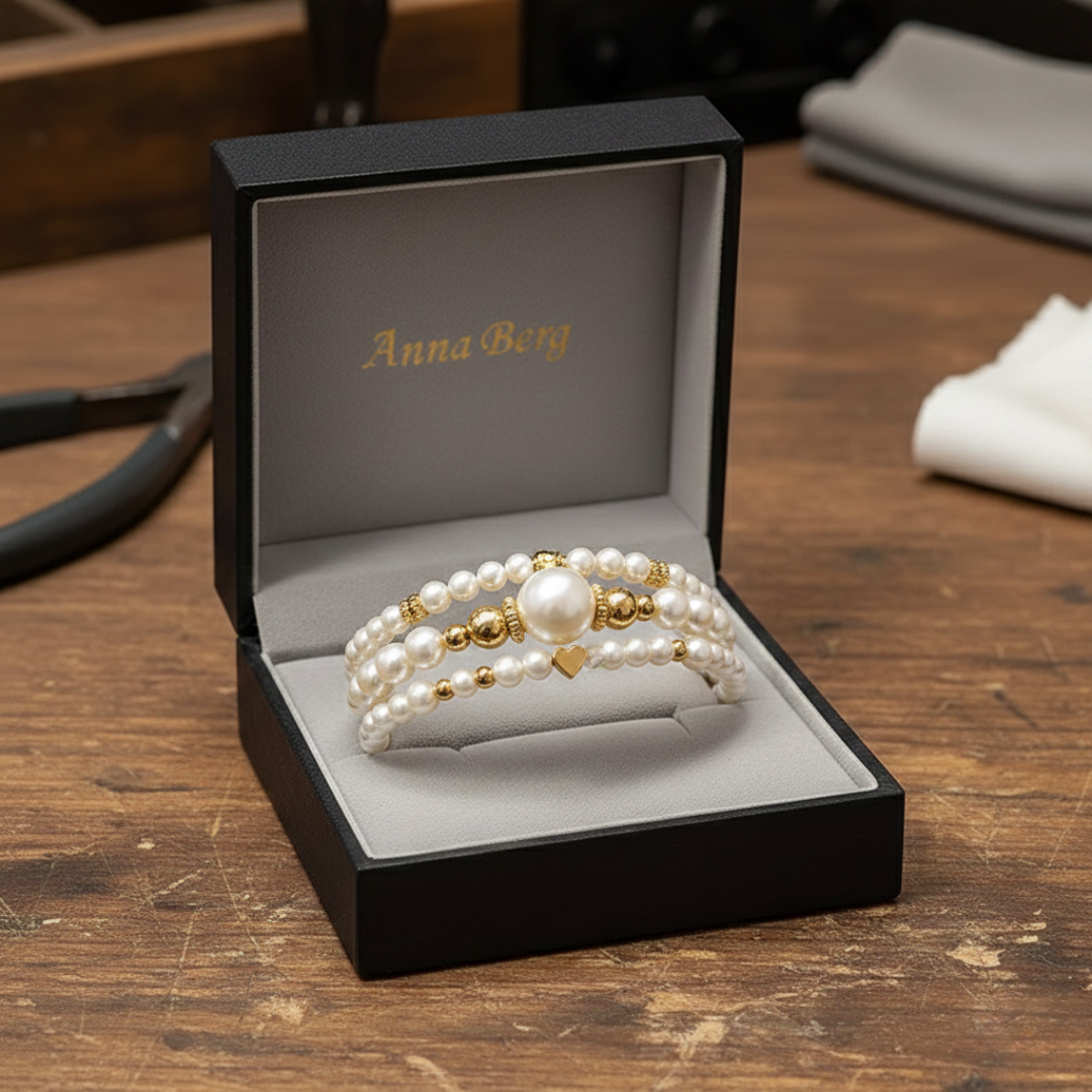 Elegant Pearl Bracelet Set