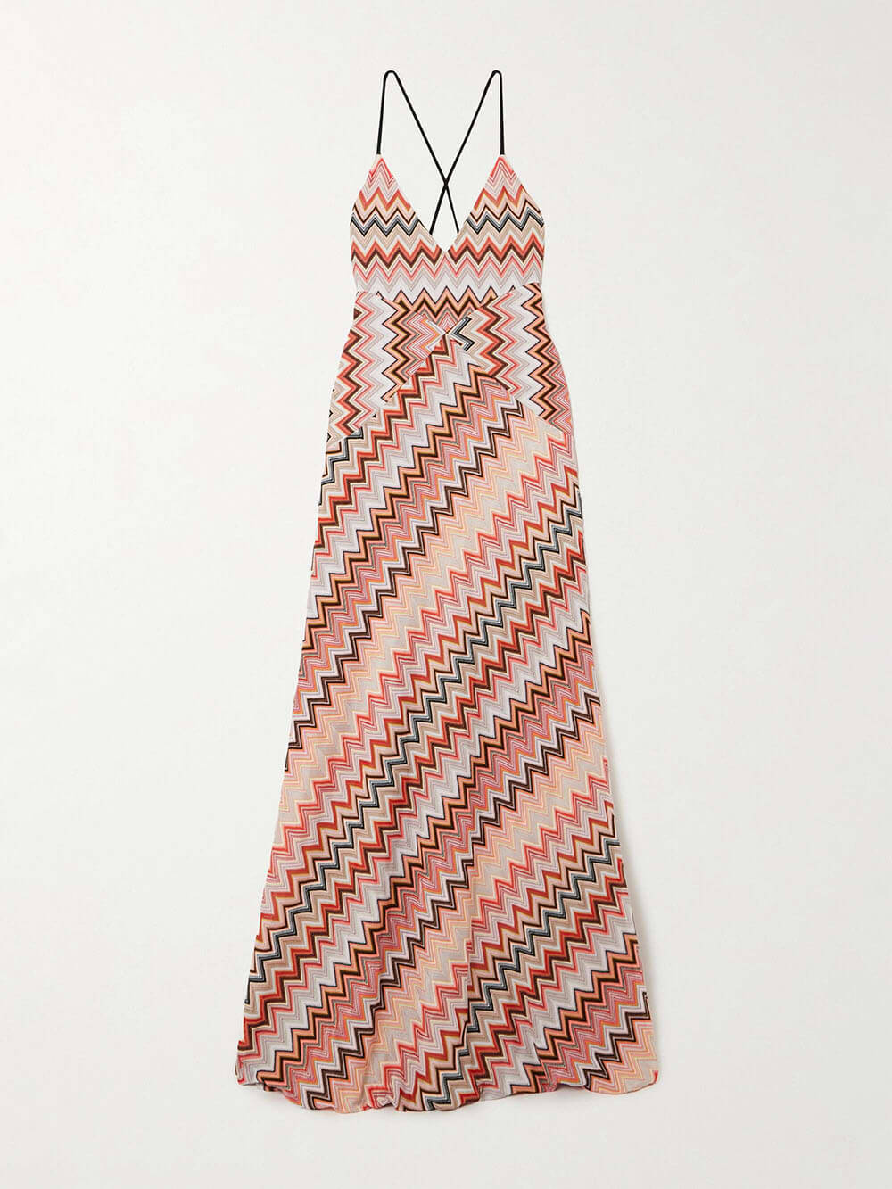 Anna-Berg | Elegant Crochet Printed Open Back Dress